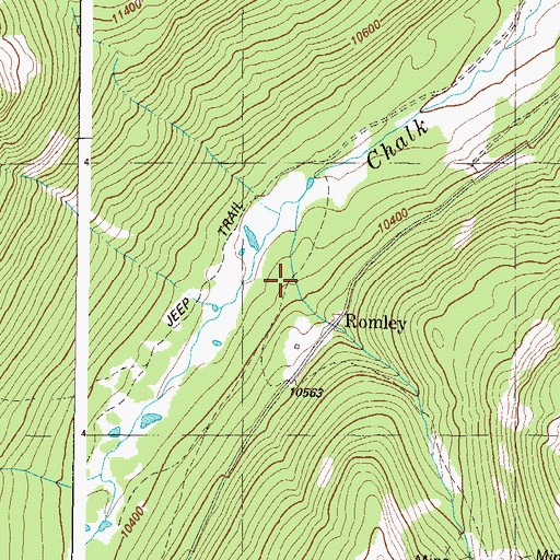 Topographic Map of Pomeroy Gulch, CO