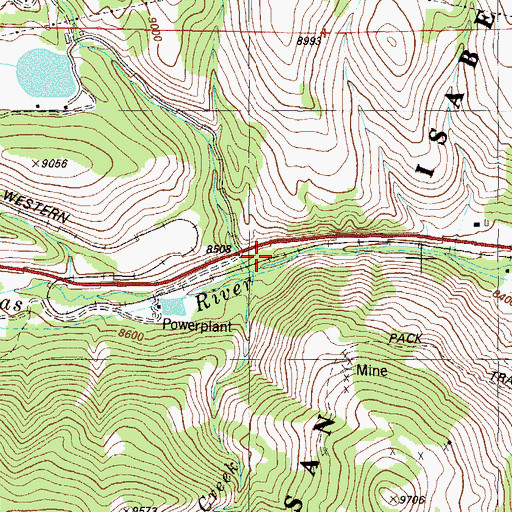 Topographic Map of McClure Creek, CO