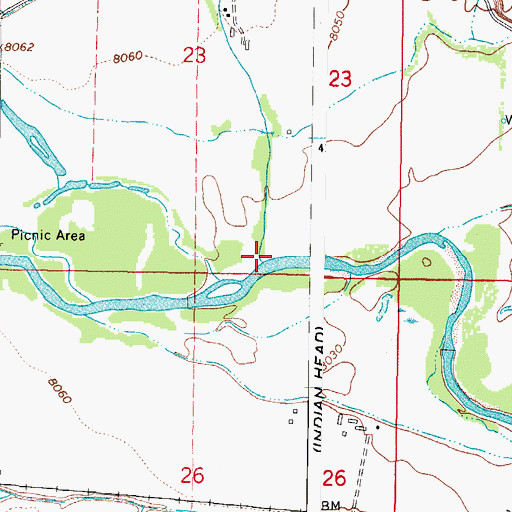 Topographic Map of Embargo Creek, CO
