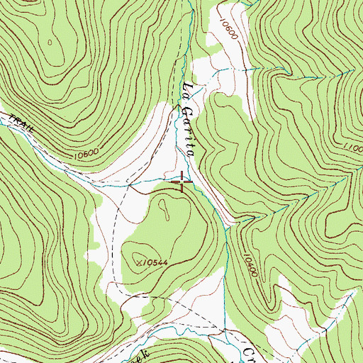 Topographic Map of Perry Creek, CO