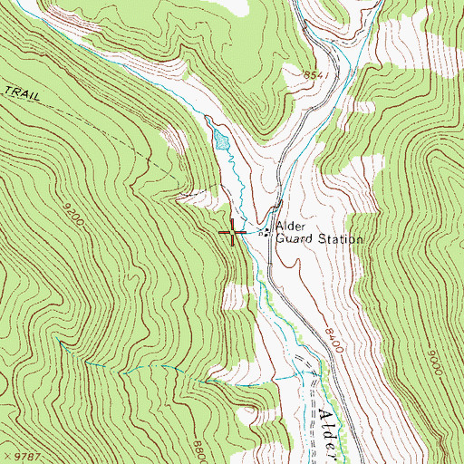 Topographic Map of East Alder Creek, CO