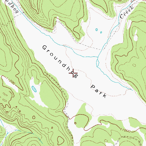 Topographic Map of Groundhog Park, CO