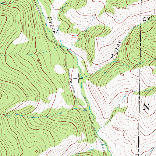 Topographic Map of Horse Canyon, CO