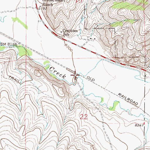 Topographic Map of Owens Creek, CO
