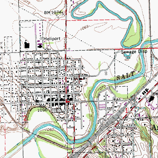 Topographic Map of Ashland - Greenwood Elementary School, NE