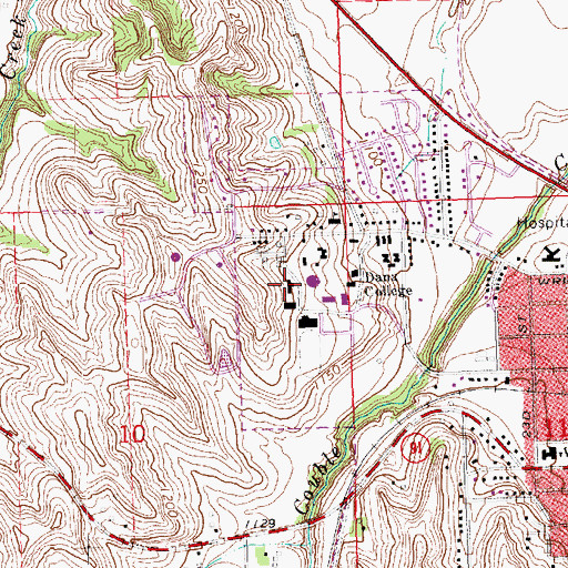 Topographic Map of Holling Hall, NE