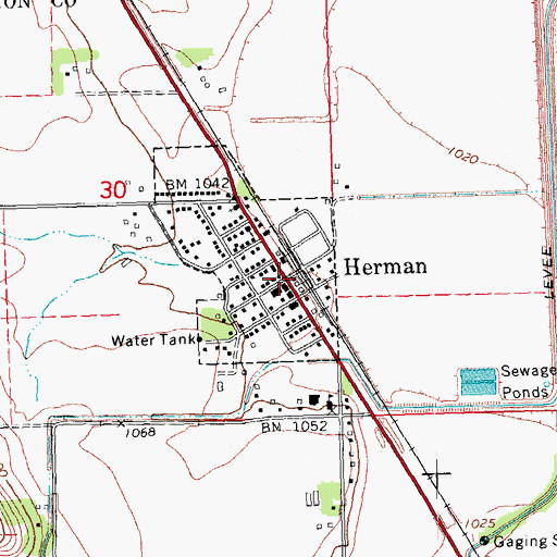 Topographic Map of Holmquist Grain and Lumber Company Elevator, NE