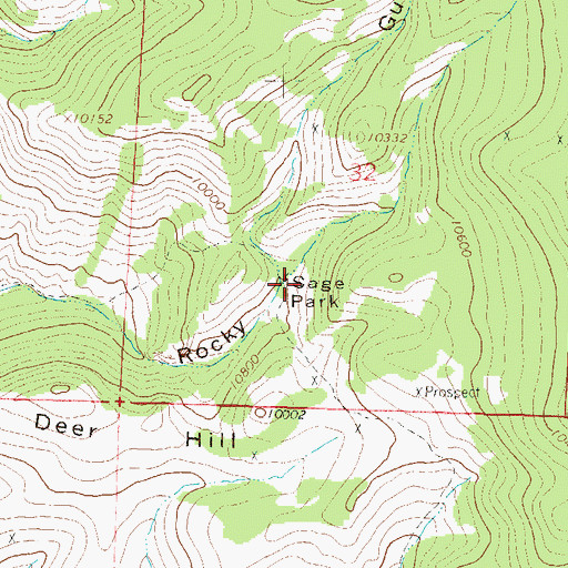 Topographic Map of Sage Park, CO