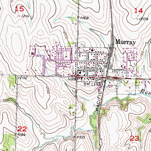 Topographic Map of Murray Presbyterian Church, NE