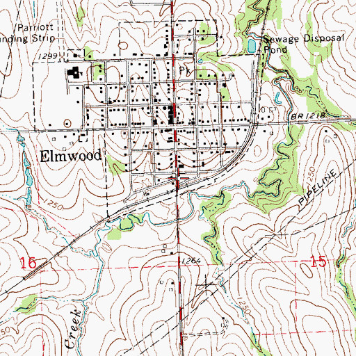 Topographic Map of Zimmerman Grain Company Elevator, NE