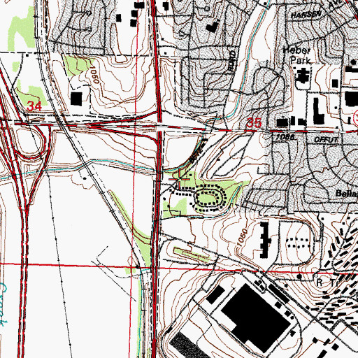 Topographic Map of Martinview Mobile Home Park, NE