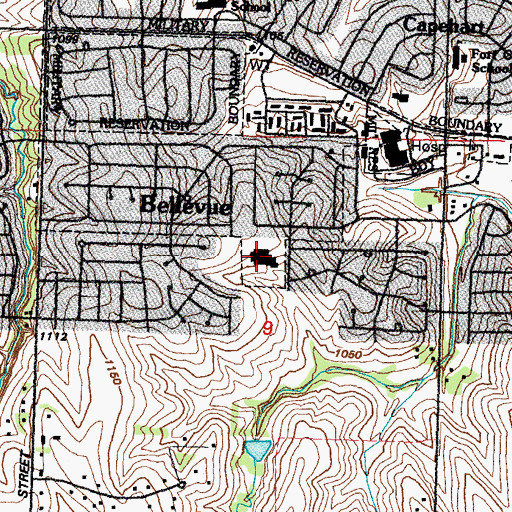 Topographic Map of Leonard Lawrence Elementary School, NE