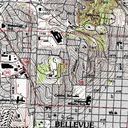 Topographic Map of Freeman Park, NE