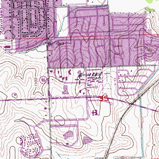 Topographic Map of Sarpy County Courthouse, NE