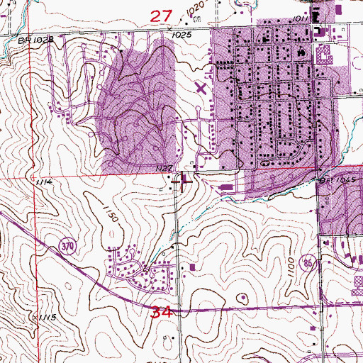 Topographic Map of Overland Hills Church, NE