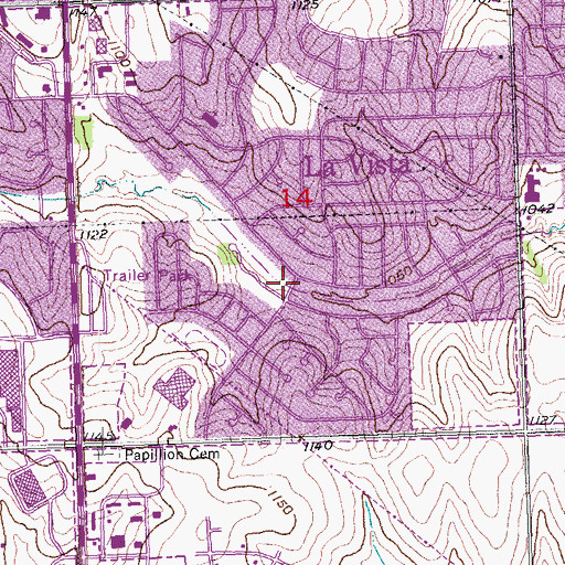 Topographic Map of Central Park, NE