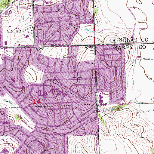 Topographic Map of Hollis Park, NE