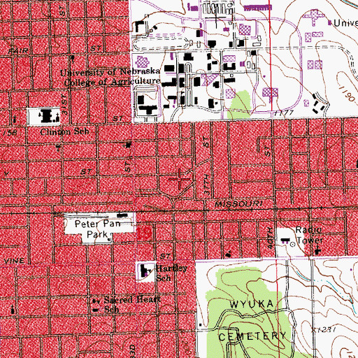 Topographic Map of Idylwild Park, NE