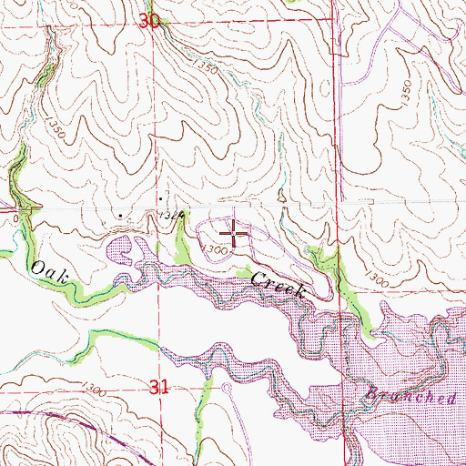 Topographic Map of Area Three Campground, NE