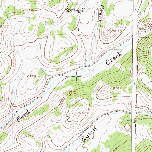 Topographic Map of Baxter Creek, CO