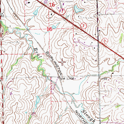 Topographic Map of Pine Lake and 60th Park, NE