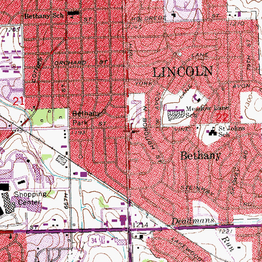 Topographic Map of Saint Marks United Methodist Church, NE