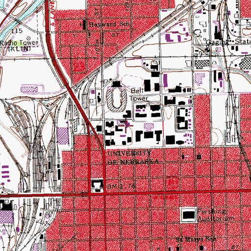 Topographic Map of Hamilton Hall, NE