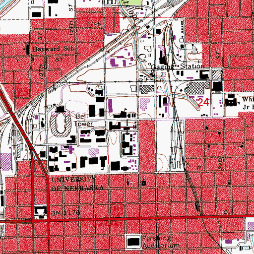 Topographic Map of University Health Center, NE