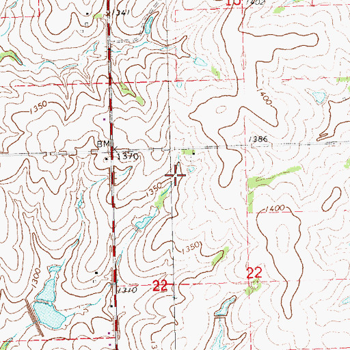 Topographic Map of Township of Saltillo, NE