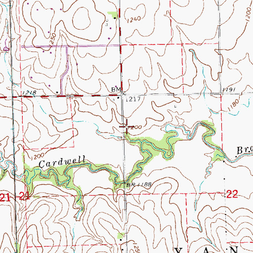Topographic Map of Township of Yankee Hill, NE