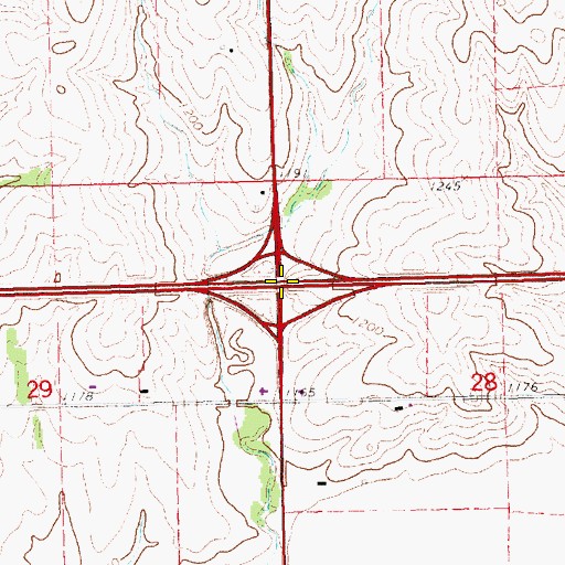 Topographic Map of Interchange 405, NE