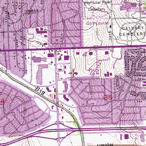 Topographic Map of West Hills Presbyterian Church, NE