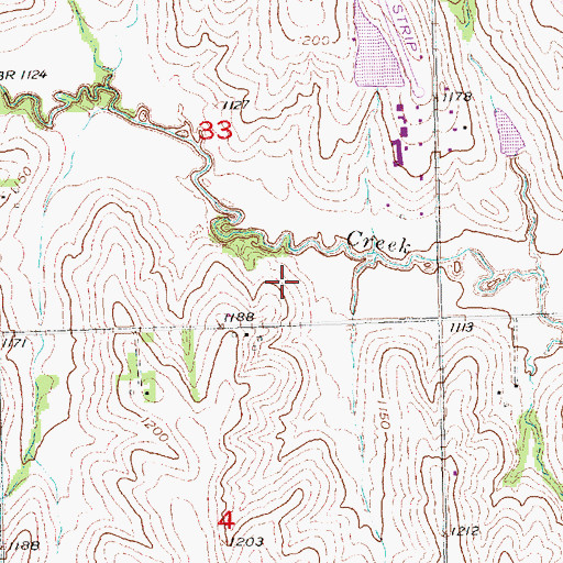 Topographic Map of Zorinsky Park Trail, NE