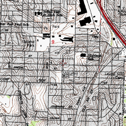 Topographic Map of Allen Chapel African Methodist Episcopal Church, NE
