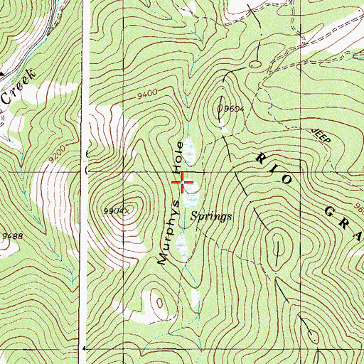 Topographic Map of Murphys Hole, CO
