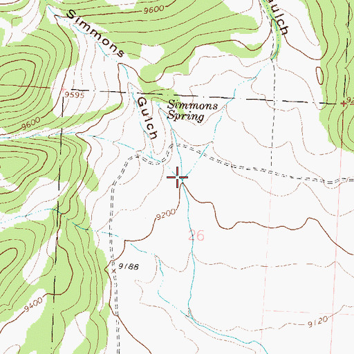 Topographic Map of Pole Road Gulch, CO