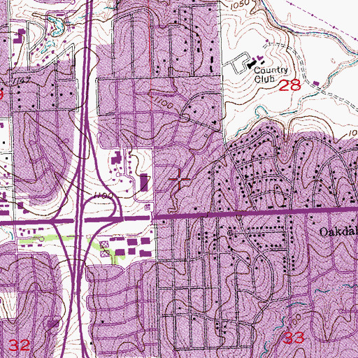 Topographic Map of Brookside Park, NE
