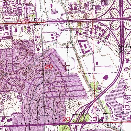 Topographic Map of Lamp Park, NE