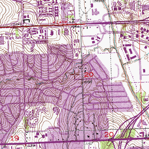 Topographic Map of Meadow Lane Park, NE