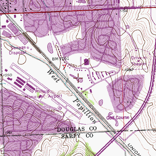 Topographic Map of Sandoz Park, NE
