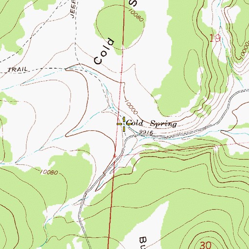 Topographic Map of Cold Spring, CO