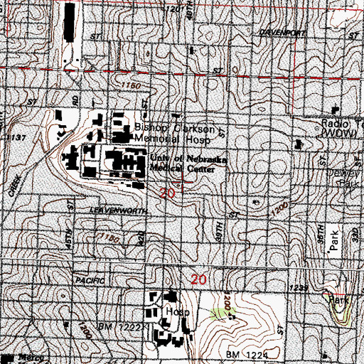 Topographic Map of Student Life Center, NE