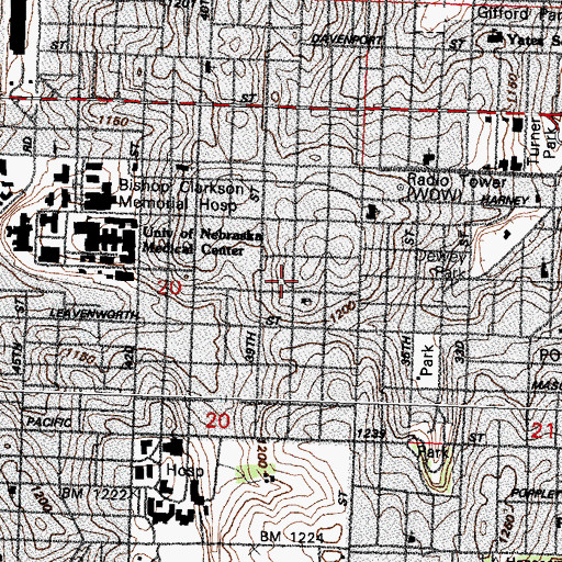 Topographic Map of Ronald McDonald House, NE