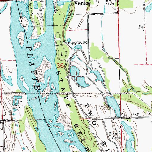 Topographic Map of Trout Lake, NE