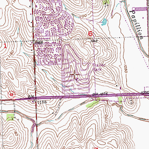 Topographic Map of Maplewood Estates, NE
