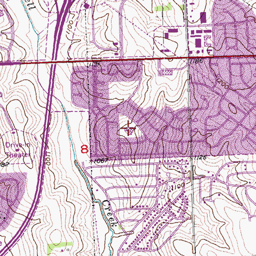Topographic Map of Walt Disney Elementary School, NE