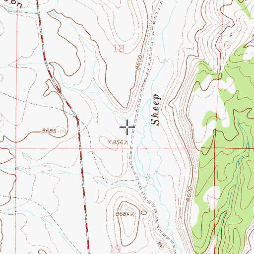 Topographic Map of Taylor Canyon, CO