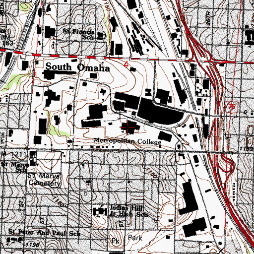 Topographic Map of Mahoney Building, NE