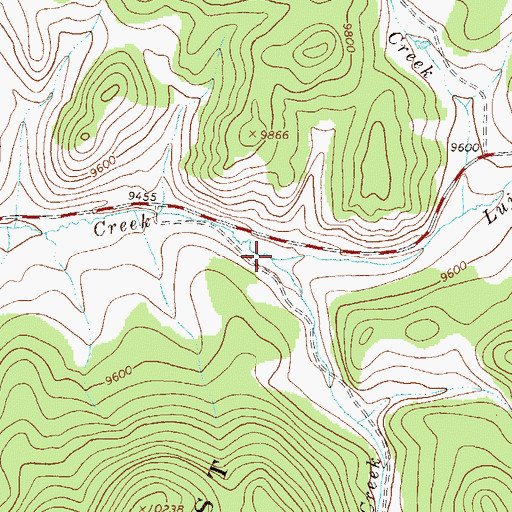 Topographic Map of Pine Creek, CO