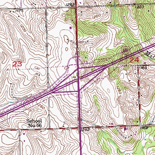 Topographic Map of Interchange 9, NE